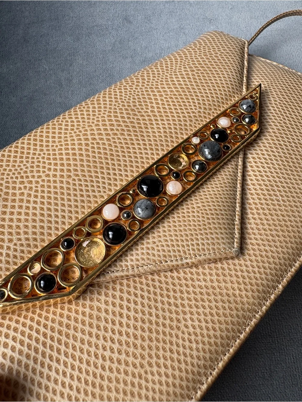 Judith Leiber Envelope Crossbody Clutch with Gem Accent